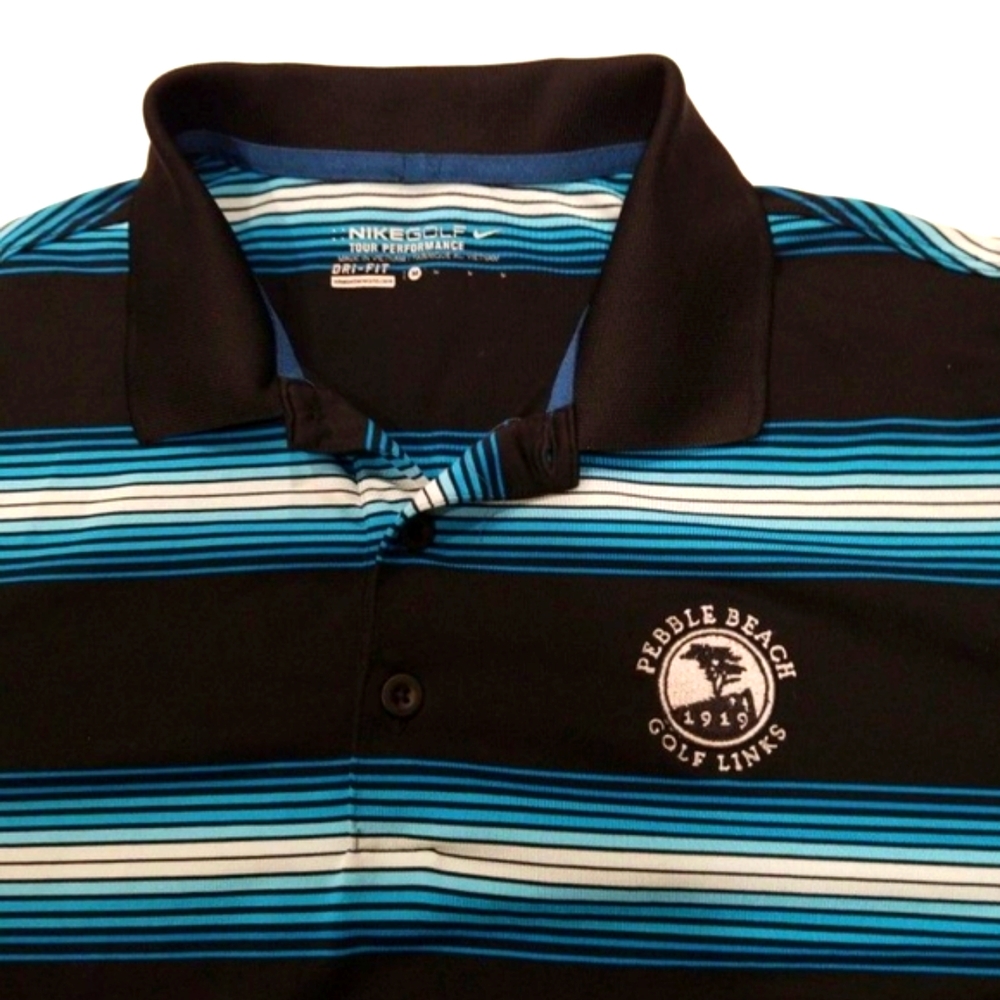 Nike Golf shirt, Pebble Beach Golf Links 1919. Tour Performance, Dri-Fit